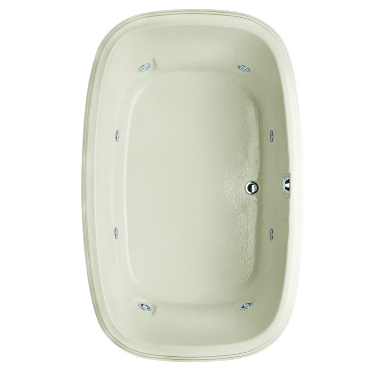 Combination Tub Designer Collection Sylvia 60 x 38 x 22 Inch Drop-In Center Drain White Rectangle - Frankwebs