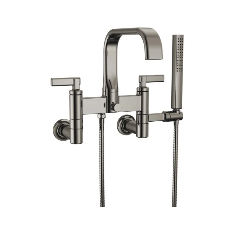 Tub Filler Trim Allaria 2 Lever Brilliance Black Onyx ADA 8 Inch Spread - Frankwebs