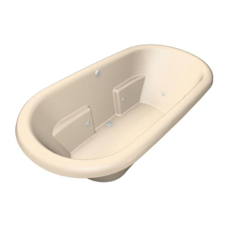 Combination Tub Designer Collection Aimee 72 x 36 x 24 Inch Drop-In Center Drain White Oval - Frankwebs