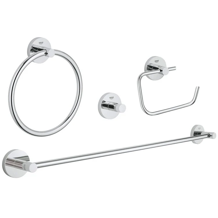 Essentials 4-in-1 Bathroom Accessory Set - Frankwebs