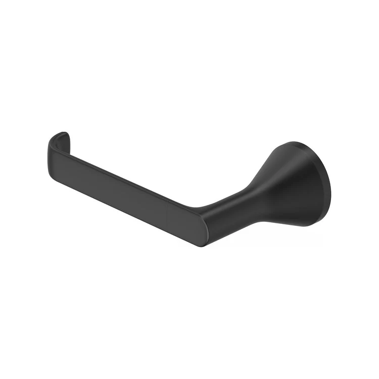 Toilet Paper Holder Aspirations Spring Bar Matte Black Metal Wall Mount 7 Inch - Frankwebs