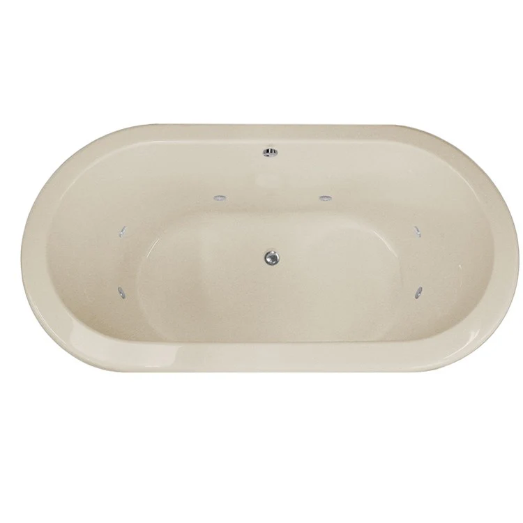 Combination Tub Designer Collection Palmer 66 x 36 x 21 Inch Drop-In Center Drain Bone Oval - Frankwebs