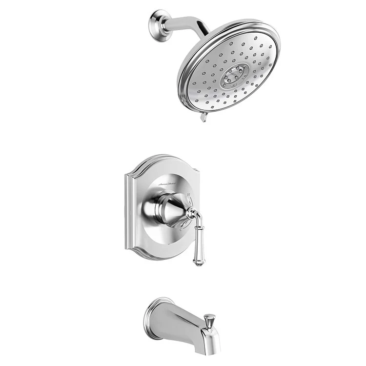 Portsmouth Pressure Balance Tub/Shower Valve Trim with Cartridge and Water-Saving Shower Head - Frankwebs