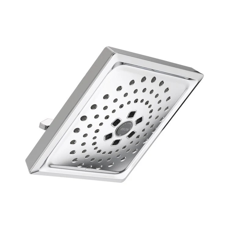 Showerhead Universal Showering Components 3 Function Square Raincan with H2Okinetic Technology Lumicoat Polished Nickel 7-5/8 Inch 1.75 Gallons per Minute H2Okinetic Full Body Pause - Frankwebs