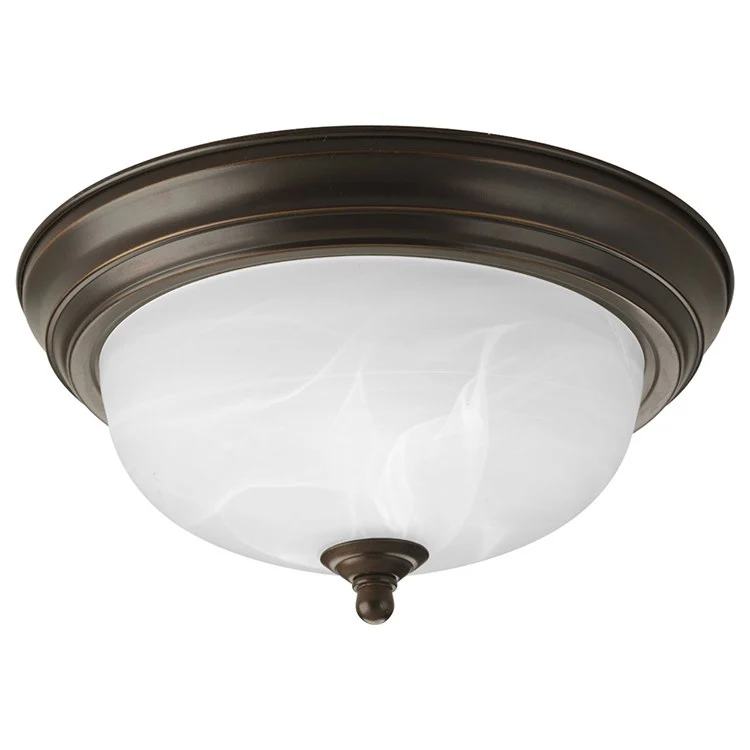 Melon Single-Light Flush Mount Ceiling Light with Alabaster Glass - Frankwebs
