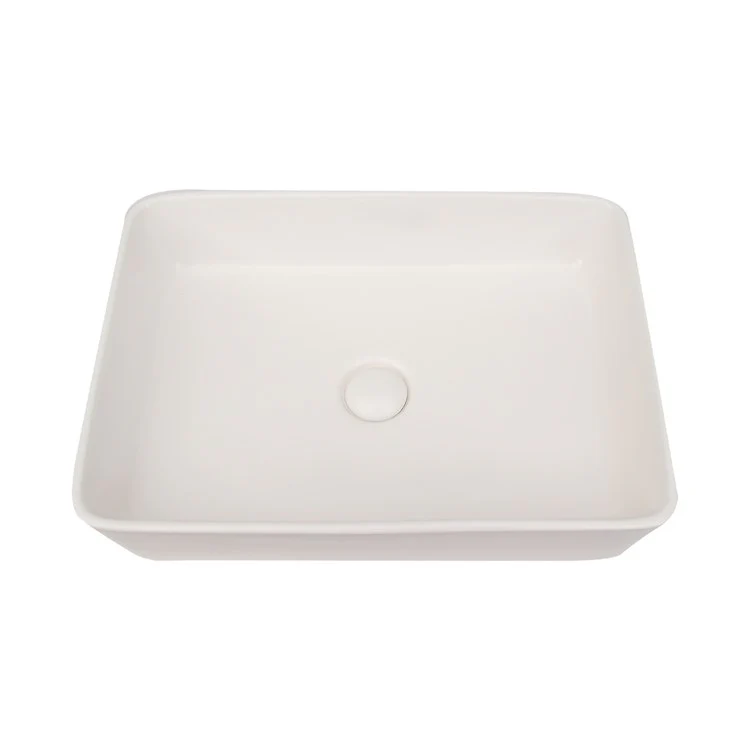 Vessel Harmony Above Counter Rectangle 19-3/4 Inch Matte White Vitreous China - Frankwebs