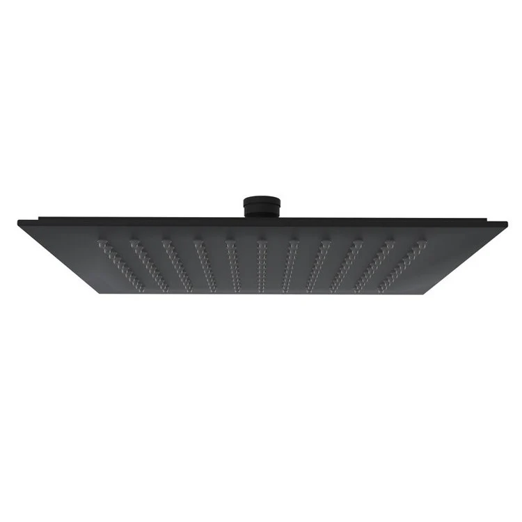 Showerhead 1 Function Matte Black 1.8 Gallons per Minute Slim Square Rain - Frankwebs