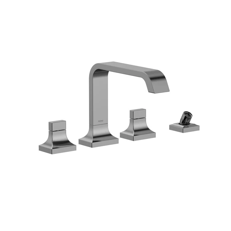 Roman Tub Trim GC Deck Mount with Handshower Outlet 2 Lever Polished Chrome 4 Hole - Frankwebs