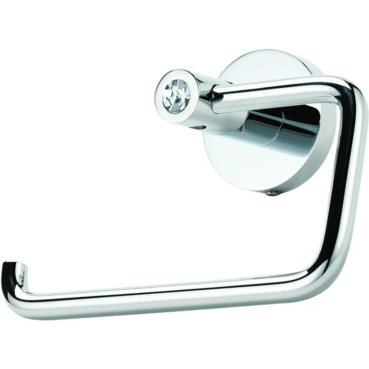 Toilet Paper Holder Contemporary I Crystal Bath Satin Nickel Brass 5-1/2 Inch 2-3/8 Inch Wall Mount - Frankwebs