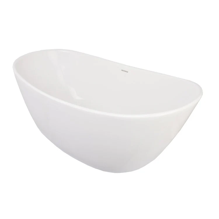 Soaking Tub Metro Collection Marquis 65 x 32 Inch Freestanding Tub Only Center White Hydroluxe SS - Frankwebs