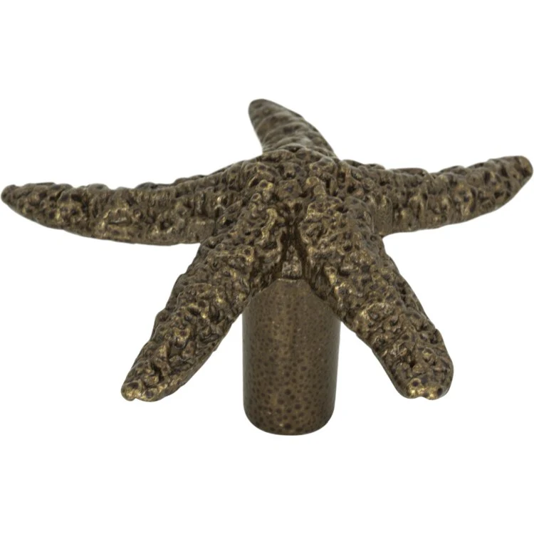 Knob Atlas Nautical/Ocean Starfish Burnished Bronze Zinc Alloy 2 Inch 1 Inch - Frankwebs