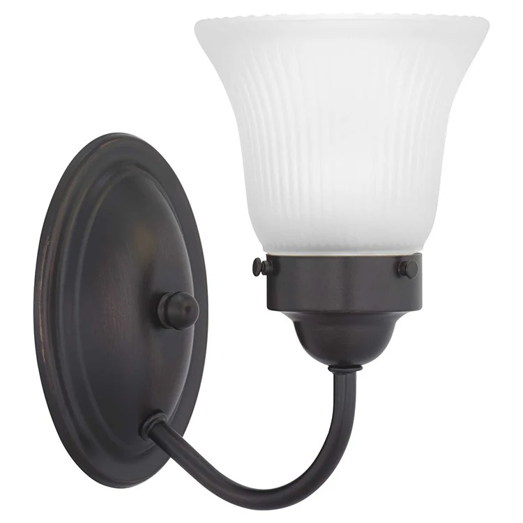 Fluted Glass Single-Light Bathroom Wall Sconce - Frankwebs