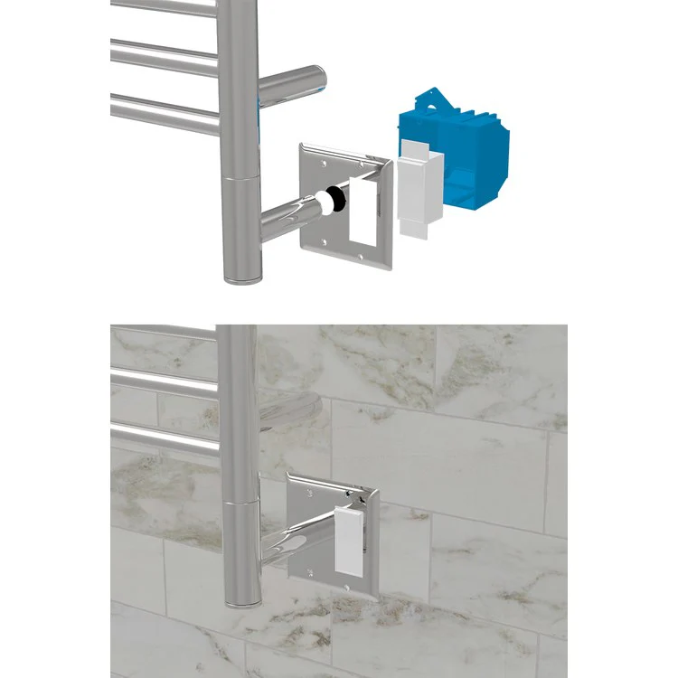 Faceplate Jeeves Double Gang 4-1/2 x 4-1/2 Inch Brushed Stainless for Hardwire Towel Warmer - Frankwebs