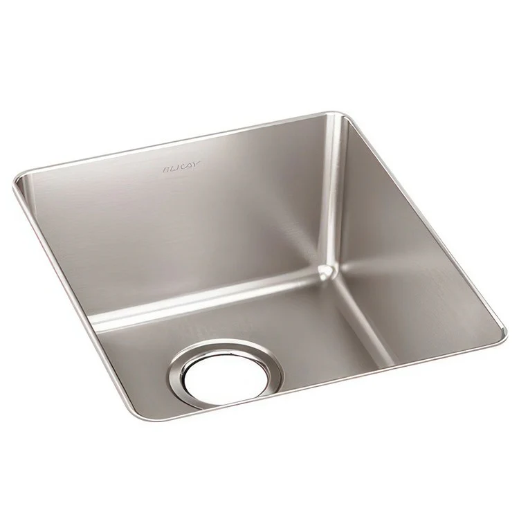 Kitchen Sink Lustertone Iconix 16 x 18.5 Inch Single Bowl Luminous Satin Undermount Drain Location Rear Center - Frankwebs