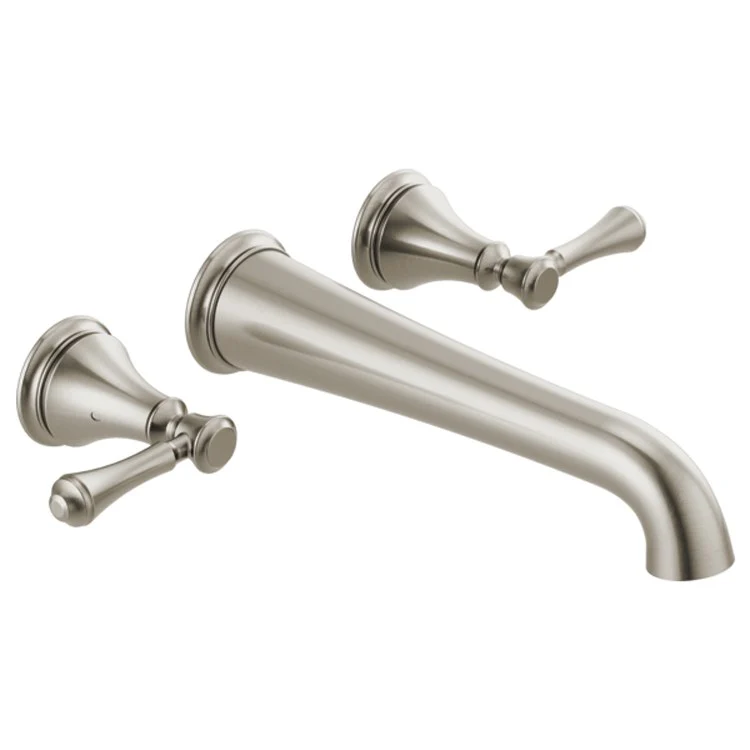 Tub Filler Trim Cassidy Wall Mount 2 Lever Brilliance Champagne Bronze ADA 8 to 16 Inch Spread - Frankwebs