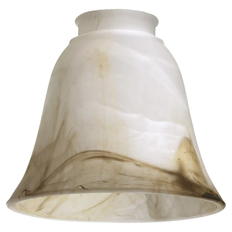 Replacement Brown Faux Alabaster Glass Bell Shade with 2.25