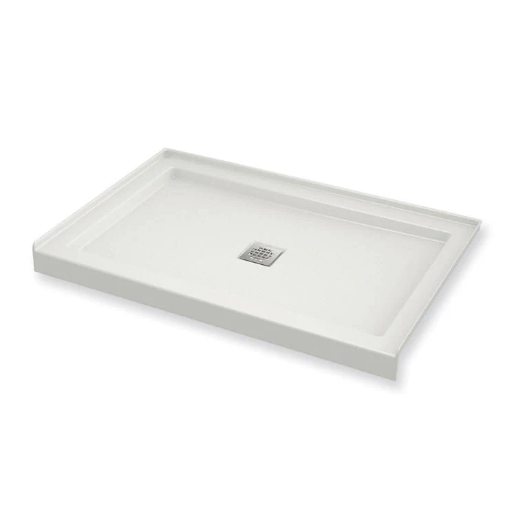 Shower Base B3 Square Drain/Alcove White 48 x 36 Inch Acrylic ADA Center - Frankwebs