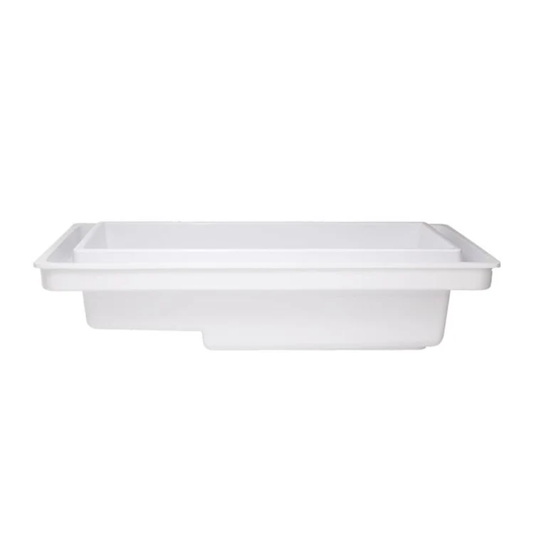 Soaking Tub Metro Collection Auburn 80 x 66 Inch Drop-In Tub Only Center White Hydroluxe SS - Frankwebs