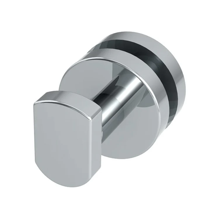 Robe Hook Dia Polished Chrome 1-7/8 Inch 2 Inch Glass Mount Brass - Frankwebs