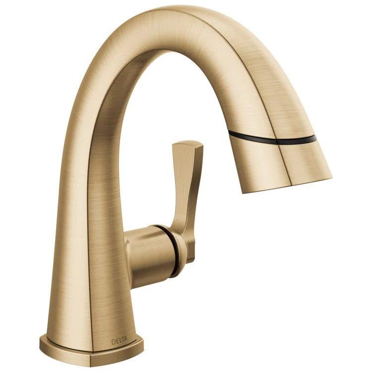 Lavatory Faucet Stryke 1 Lever ADA WaterSense Lumicoat Champagne Bronze Pull Down 1.2 Gallons per Minute - Frankwebs