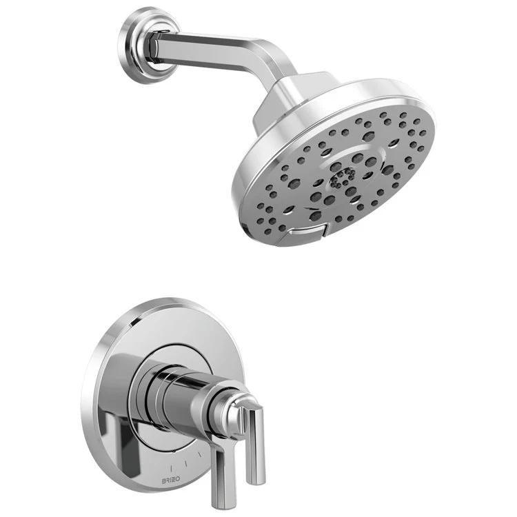 Shower Trim Levoir TempAssure Thermostatic 2 Lever Brilliance Luxe Nickel ADA 1.75 Gallons per Minute 6-1/2 Inch - Frankwebs