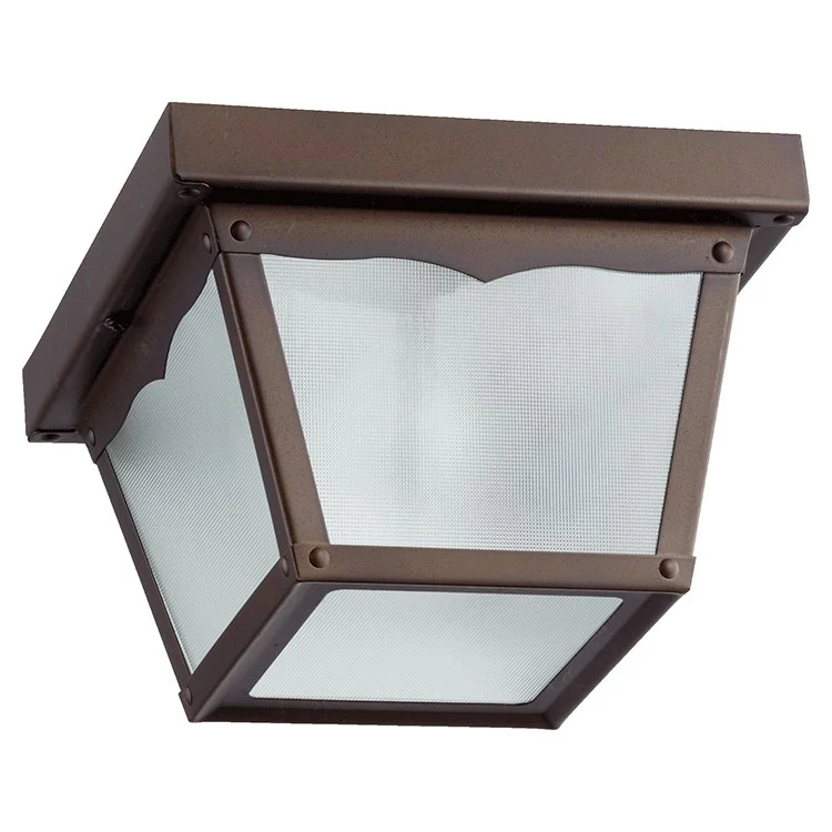 Signature Cage Single-Light Outdoor Flush Mount Ceiling Fixture - Frankwebs