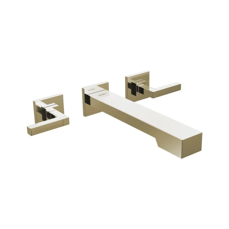 Tub Filler Frank Lloyd Wright Wall Mount 8 Inch Spread 2 Less Handle ADA Brilliance Polished Nickel - Frankwebs