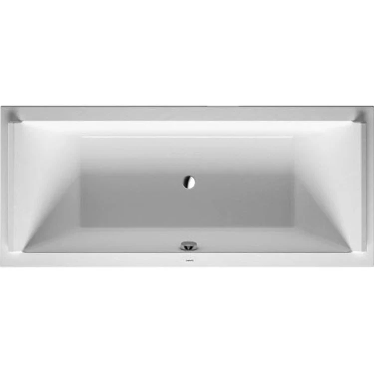 Soaking Tub Starck 70-7/8 x 31-1/2 Inch Drop-In with 2 Backrest Slopes Center Drain White Acrylic - Frankwebs