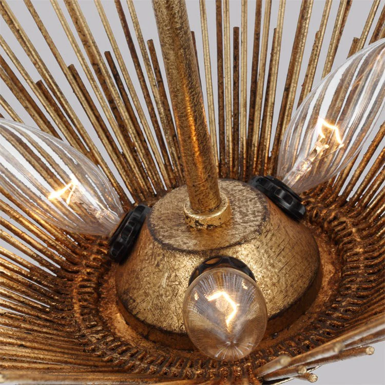 Helios Three-Light Semi-Flush Mount Ceiling Fixture by Alexa Hampton - Frankwebs