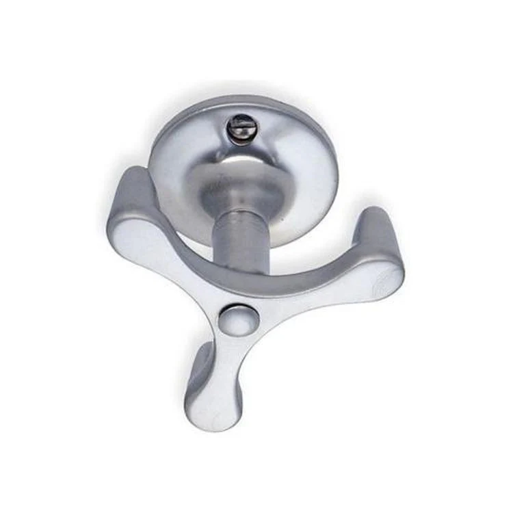 Hook Triple Brushed Chrome 1-1/4 x 1-3/7 x 1-4/7 Inch 1-3/4 Inch Wall Mount Brass - Frankwebs