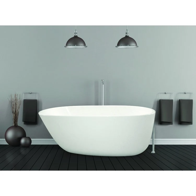 Soaking Tub Ston Collection Daniela 58 x 30 Inch Freestanding Tub Only End Almond Hydroluxe SS - Frankwebs