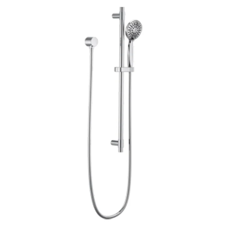 Handshower Set Universal Showering Components Chrome 4 Function ADA WaterSense 1.75 Gallons per Minute 24 Inch Slide Bar - Frankwebs