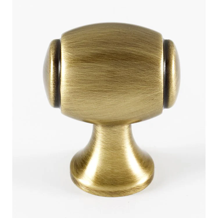 Knob Royale Oval Antique English Brass 1-1/8 Inch 1-1/4 Inch 11/16 Inch - Frankwebs