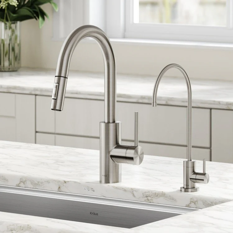 Oletto Pull Down Kitchen Faucet and Purita Water Filter Faucet Combo - Frankwebs