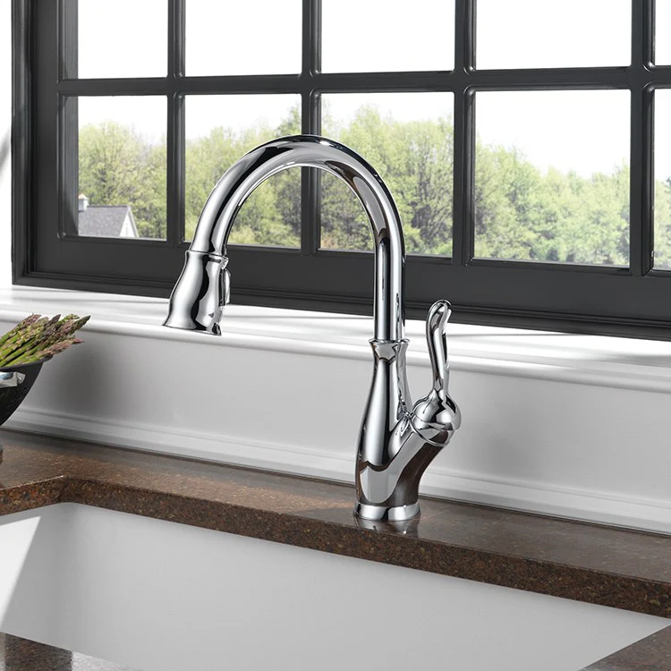 Leland Single Handle Pull Down Kitchen Faucet - Frankwebs