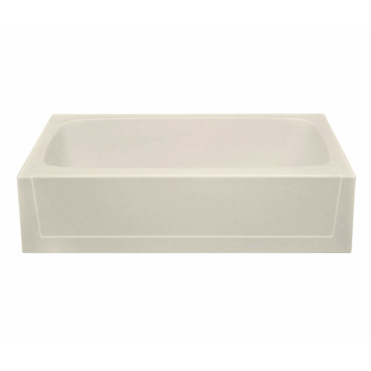 Soaking Tub Alcove Left Drain Bone Rectangle 50 Gallons 60 x 30 x 15 Inch - Frankwebs