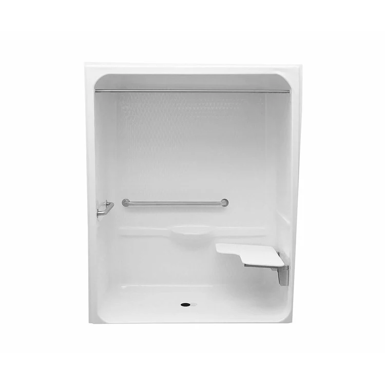 Shower MXQSI-6430-BF 0.875 Inch ADA Alcove 1 Piece White 64 x 30 Inch ADA Acrylic Right Seat Center Drain 64-1/2 Inch ADA - Frankwebs