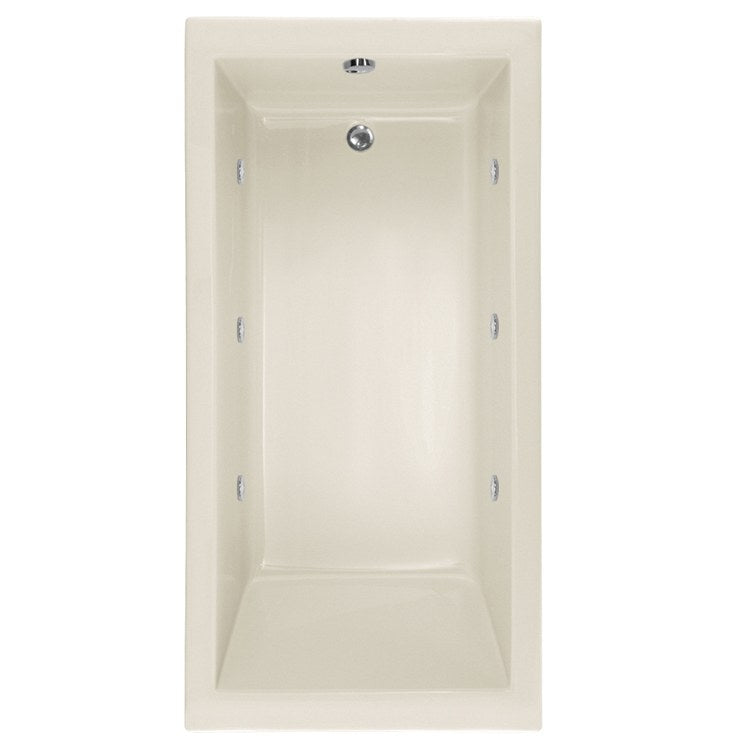 Combination Tub Designer Collection Lacey 66 x 30 x 20 Inch Drop-In End Drain Biscuit Rectangle - Frankwebs