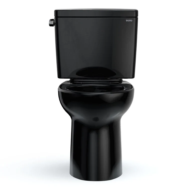 Toilet Drake 2 Pieces Universal Height Ebony Elongated ADA 30-1/8 Inch 1.28 Gallons per Flush Left Hand Chrome Less Seat - Frankwebs