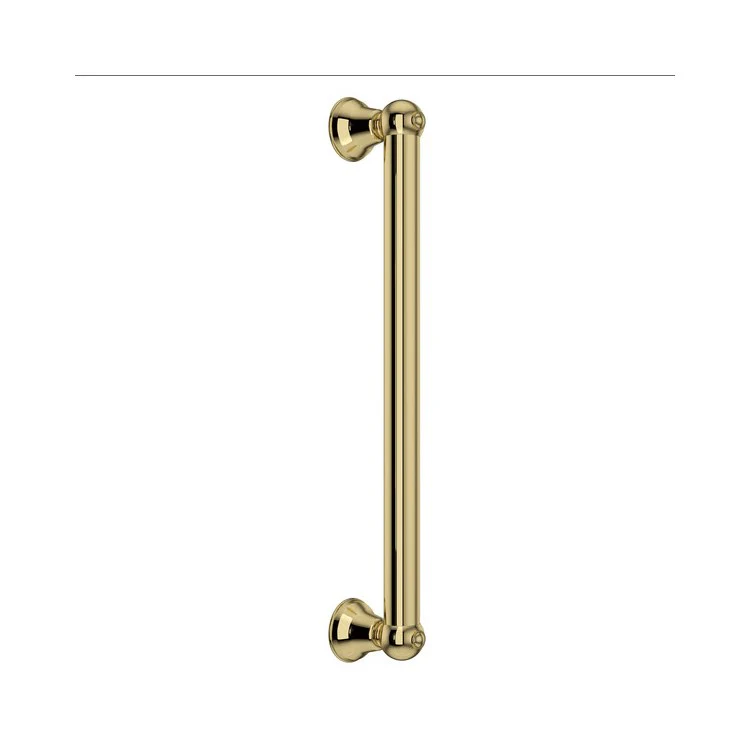 Grab Bar 18 Inch Decorative Verona & Arcana Escutcheon Unlacquered Brass ADA Wall Mount Brass - Frankwebs