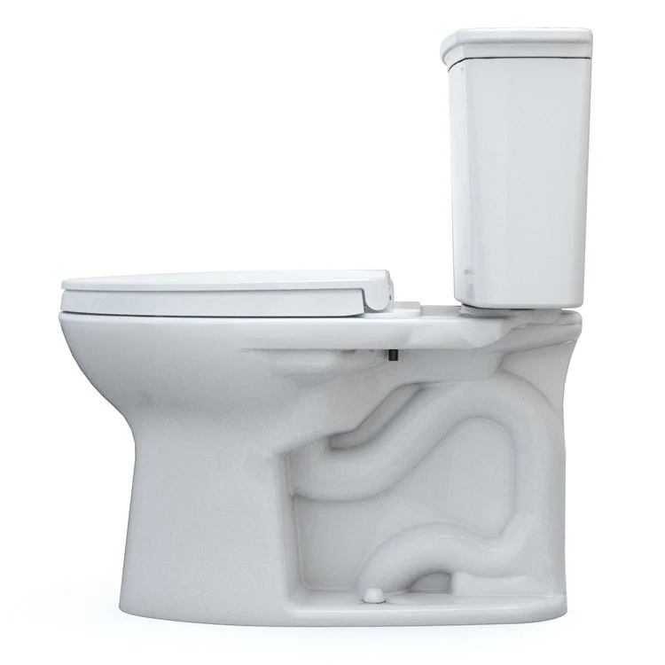 Toilet Drake 2 Pieces Cotton Elongated 29 Inch 1.28 Gallons per Flush Left Hand Chrome Soft Close - Frankwebs