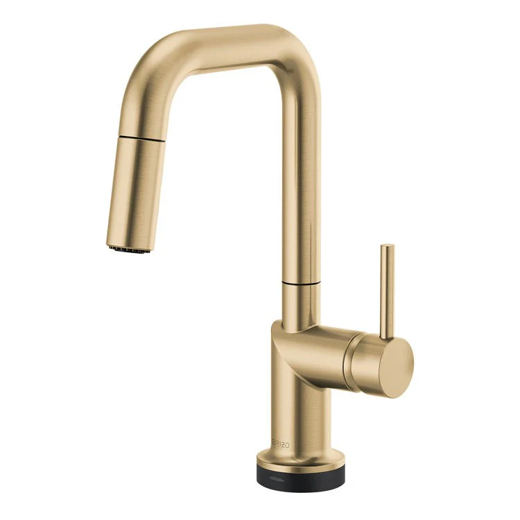 Bar Faucet Odin 1 Less Handle ADA Brilliance Polished Nickel SmartTouch Pull Down with Square 1.8 Gallons per Minute - Frankwebs