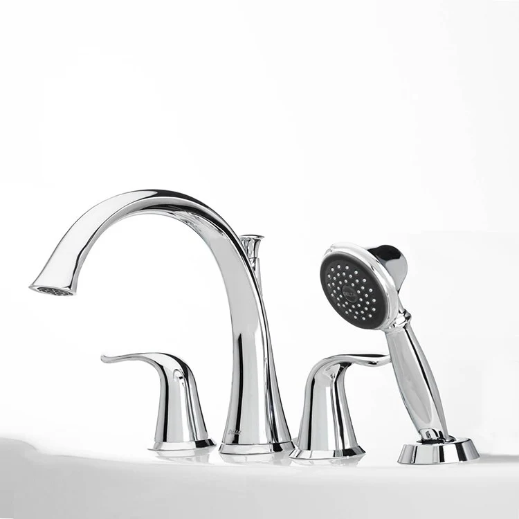 Lahara Two Handle 4-Hole Roman Tub Faucet with Handshower - Frankwebs