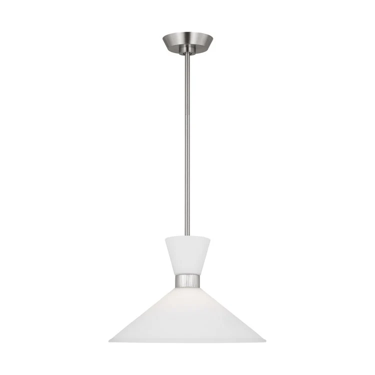 Pendant Belcarra Medium 1 Lamp Brushed Steel - Frankwebs