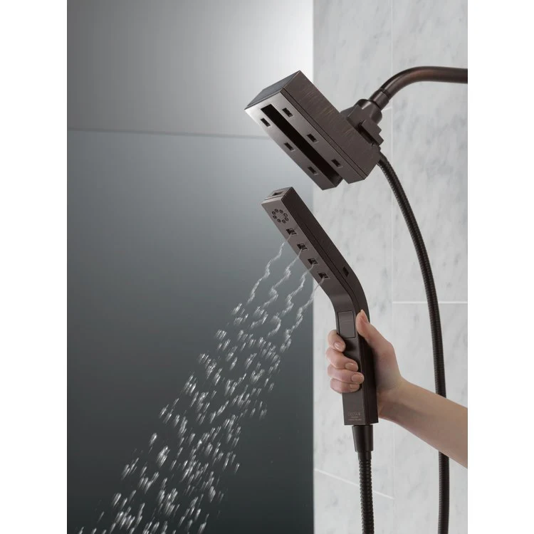Contemporary H2Okinetic In2ition Two In One Four-Function Integrated Shower Head/Handshower - Frankwebs