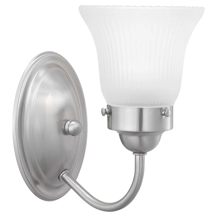 Fluted Glass Single-Light Bathroom Wall Sconce - Frankwebs
