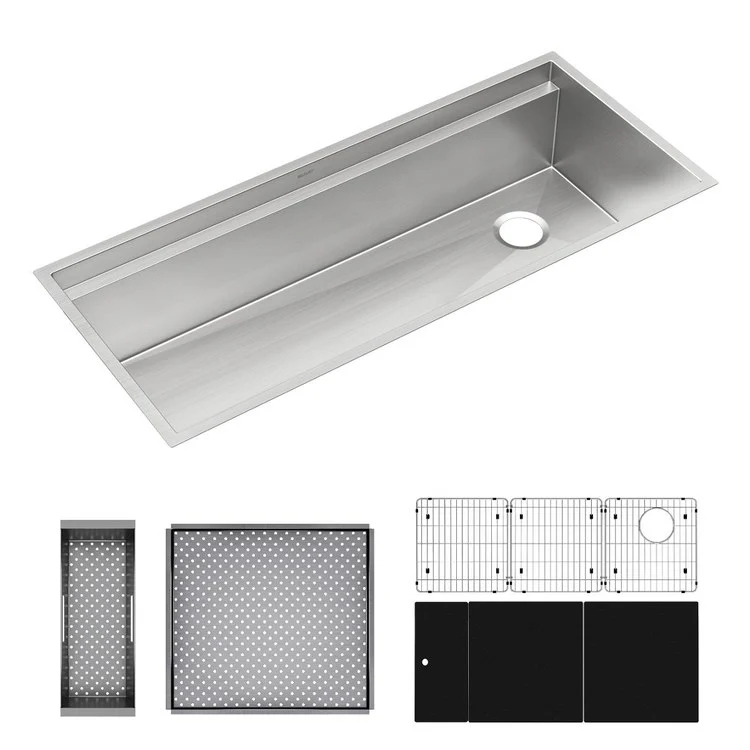Sink Kit Circuit Chef 45-1/2 x 20-1/2 Inch 1 Bowl Stainless Steel/Black Undermount - Frankwebs