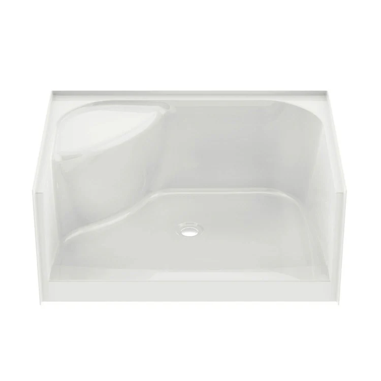 Shower Base SPS Rectangular Left Or Right Seat White 48L x 33W Inch Fiberglass Center - Frankwebs