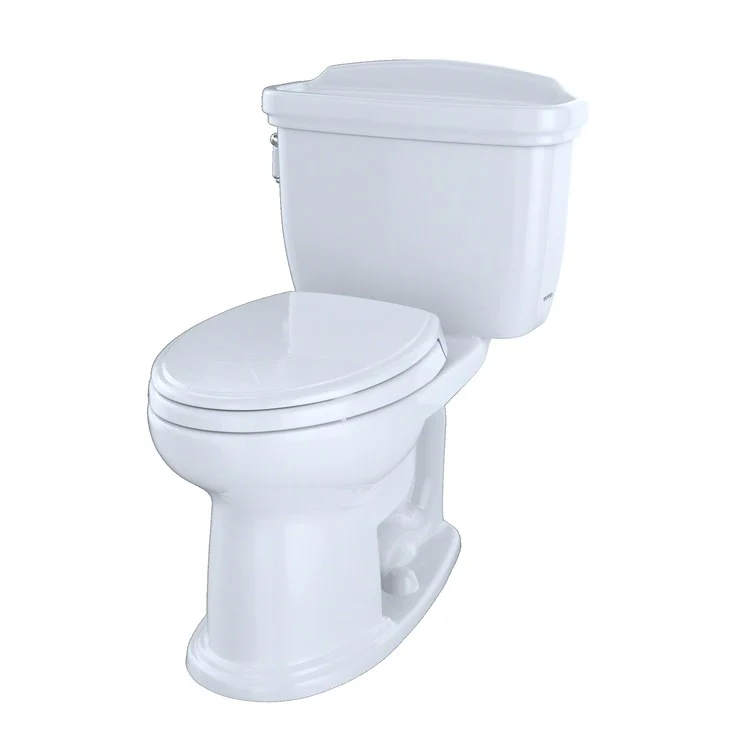 Toilet Eco Dartmouth 2 Pieces Close Coupled Universal Height Cotton Elongated ADA 32-1/2 Inch 1.28 Gallons per Flush Left Hand Chrome Less Seat - Frankwebs