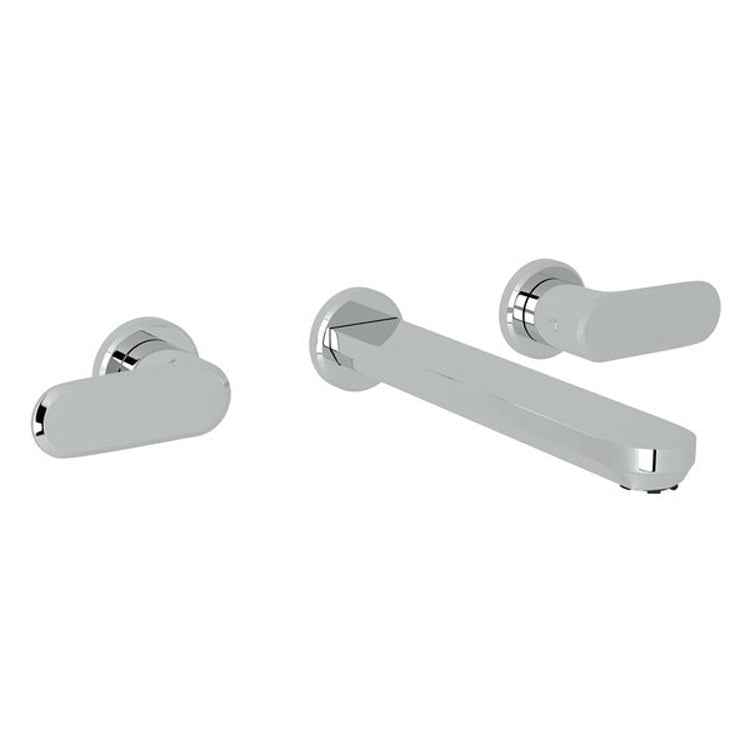 Lavatory Faucet Meda Wall Mount 2 Metal Lever Satin Nickel 1.2 Gallons per Minute - Frankwebs